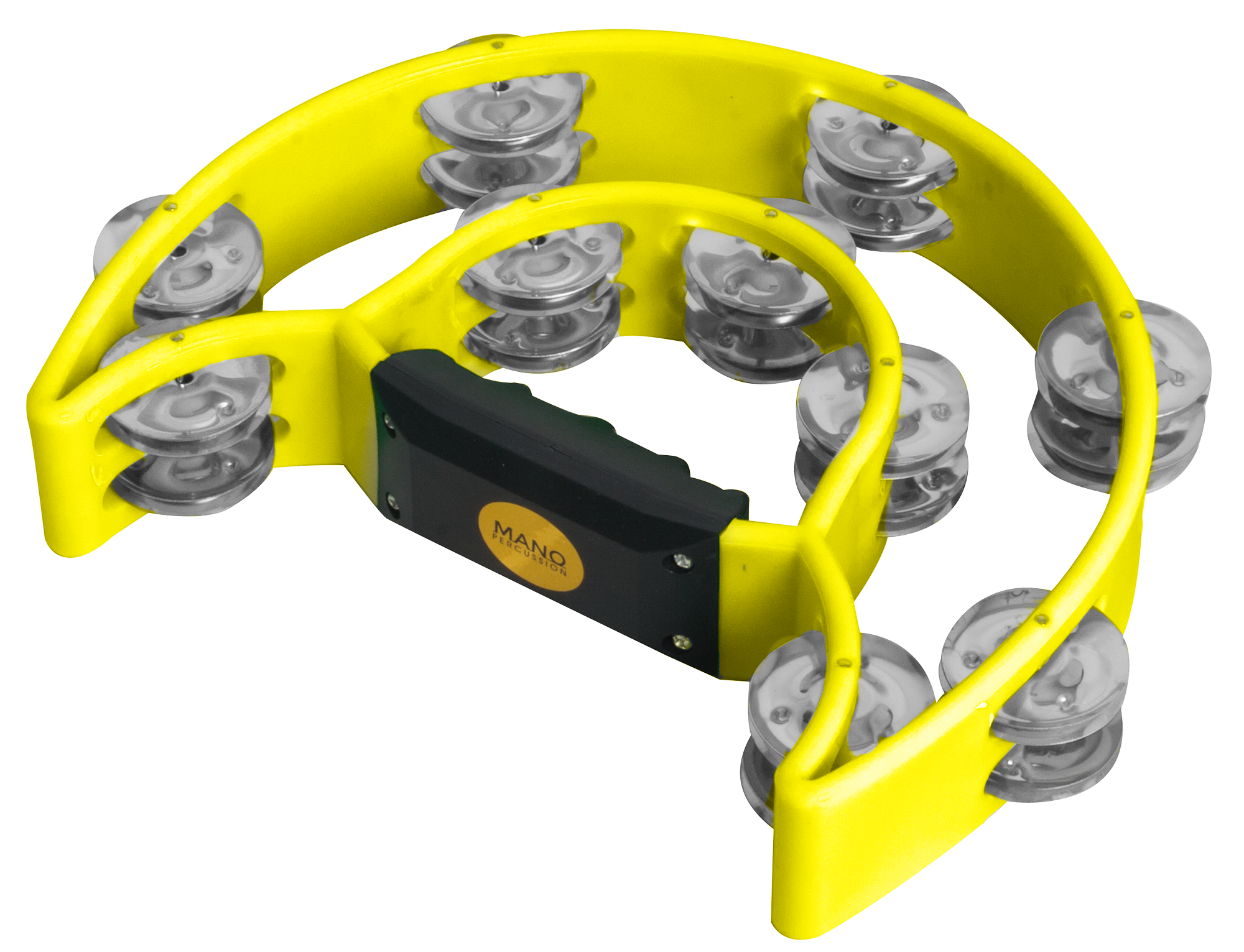 Mano Percussion | TMP13Y | Double Half-Moon Tambourine | Yellow Mano Percussion | TMP13Y | Double Half-Moon Tambourine | Yellow